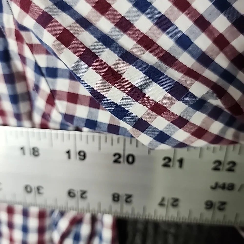 J.Crew Slim fit Button Down‎ Shirt Gingham Sz L Large 100% Cotton